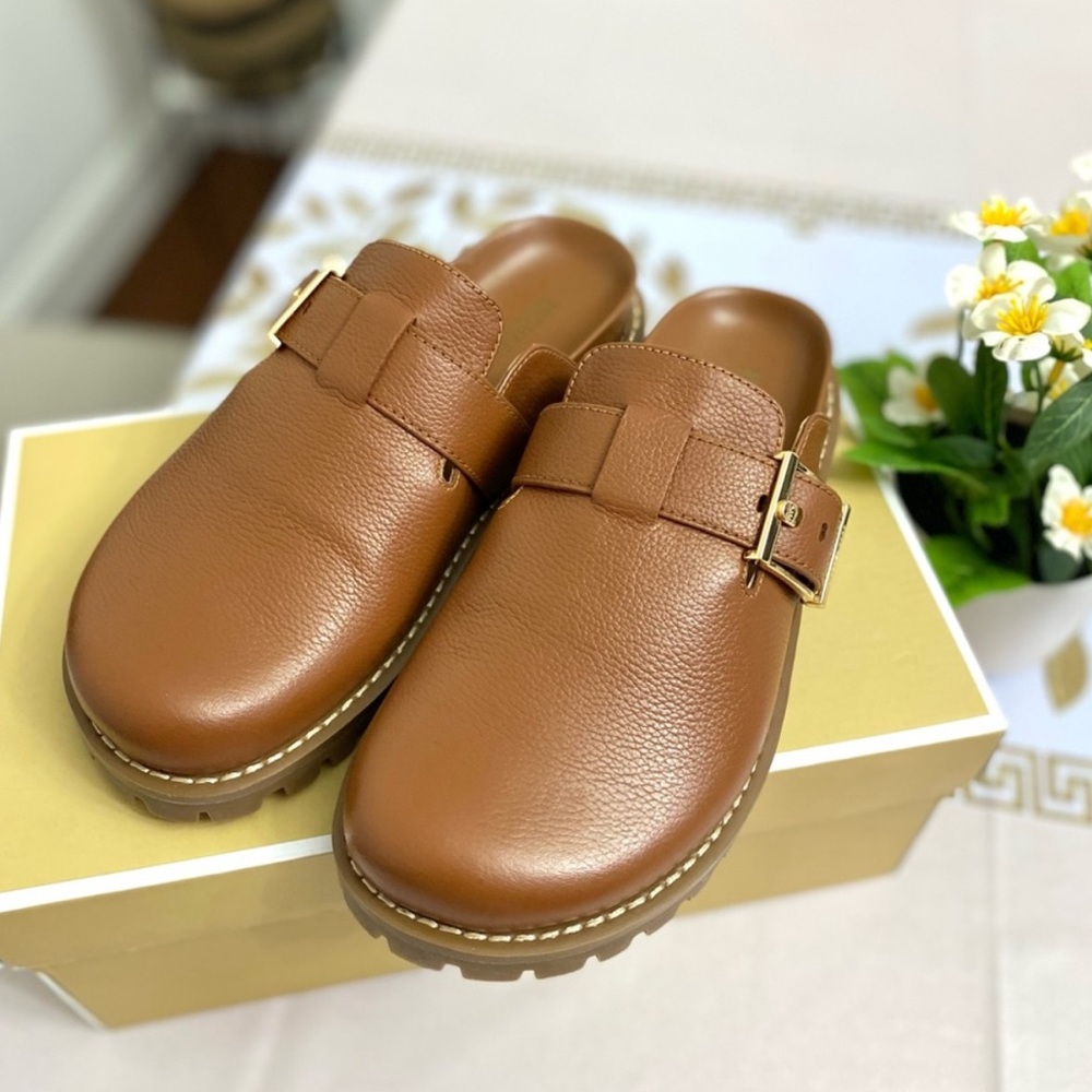 Michael Kors Tan Leather Mules
